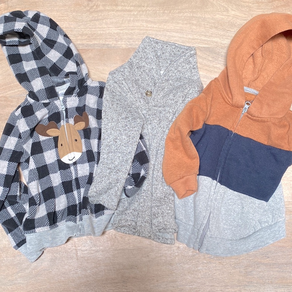 Toddler Boys Winter Sweatshirt Bundle 18M-24M